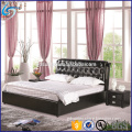 2016 Polular leather bed design crystal tufted italian leather bed